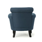 Navy Blue 31" Upholstered Club Chair with Nailhead Trim