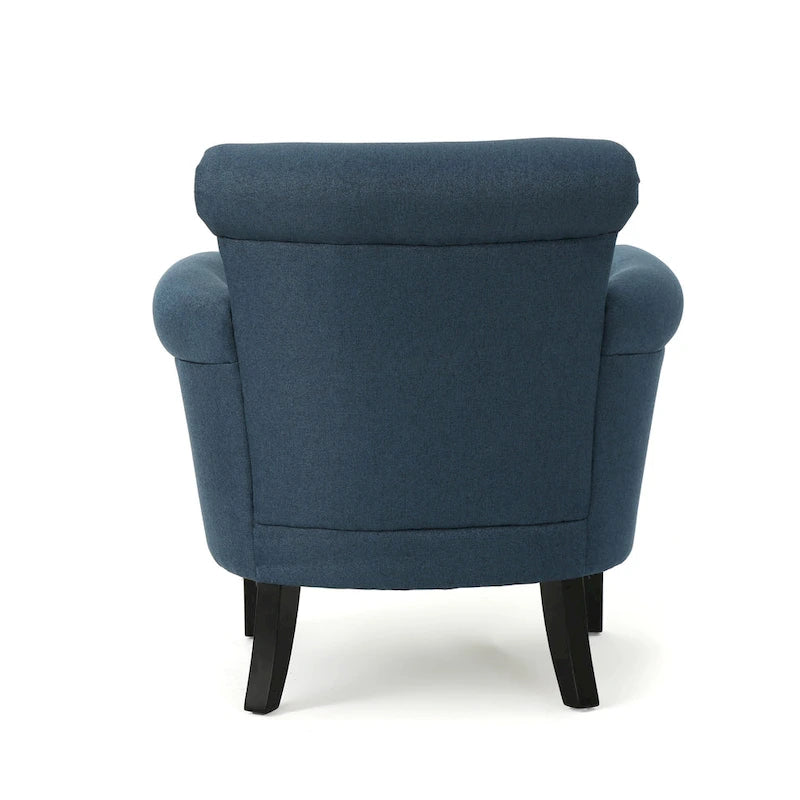 Navy Blue 31" Upholstered Club Chair with Nailhead Trim