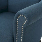 Navy Blue 31" Upholstered Club Chair with Nailhead Trim