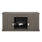 60" Fireplace TV Stand with Glass Doors & Storage for TVs Up to 65"