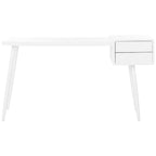 Mid Century Two Drawer Desk with Metal Legs