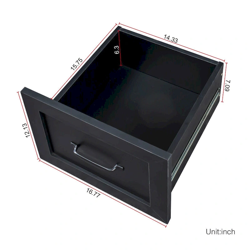 Modern Computer Desk with 2 Tier Storage and Large Drawers and Waterproof Surface for Home Office and Study or Living Room
