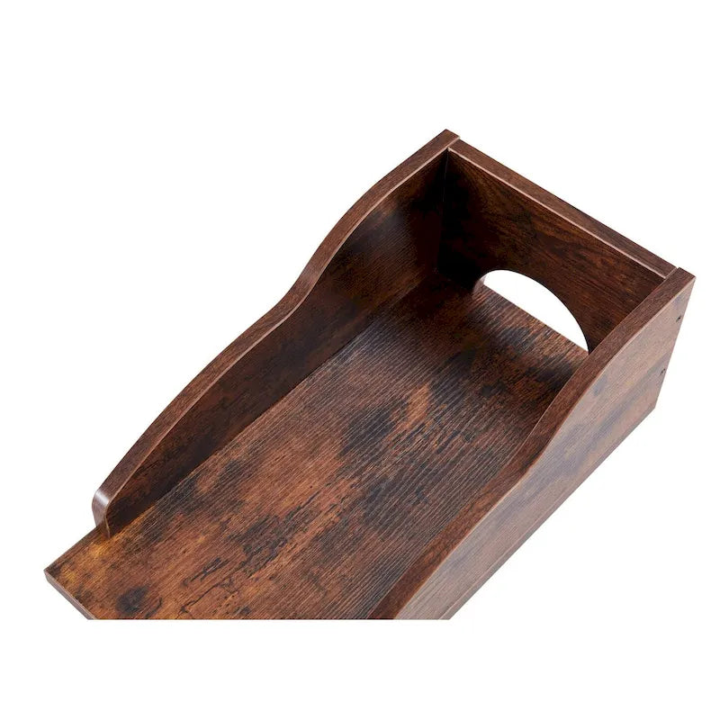 47" Traditional Curved Computer Desk with Keyboard Tray, Drawers & Storage Shelves