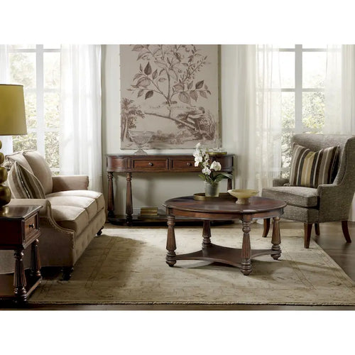 60 Inch Distressed Rubberwood Console Table - Traditional Style