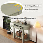 Vintage Console Table, Glossy Sofa Table for Entryway and Living Room