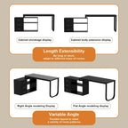55 L Shaped Desk Writing Computer Desk Storage Workstation 5 Colors