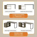 55 L Shaped Desk Writing Computer Desk Storage Workstation 5 Colors