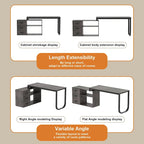 55 L Shaped Desk Writing Computer Desk Storage Workstation 5 Colors