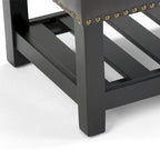 43" Tufted Rectangle Storage Ottoman Bench with Nailhead Trim - Faux Leather