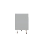 62.99" Mid-Century Media Cabinet Console with Metal Legs & Open Shelves