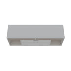 62.99" Mid-Century Media Cabinet Console with Metal Legs & Open Shelves