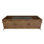 62.99" Mid-Century Media Cabinet Console with Metal Legs & Open Shelves