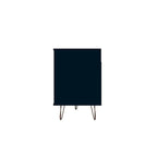 62.99" Mid-Century Media Cabinet Console with Metal Legs & Open Shelves