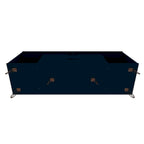62.99" Mid-Century Media Cabinet Console with Metal Legs & Open Shelves