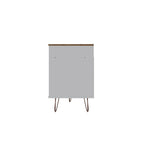 62.99" Mid-Century Media Cabinet Console with Metal Legs & Open Shelves