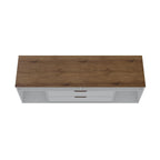 62.99" Mid-Century Media Cabinet Console with Metal Legs & Open Shelves