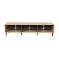 71" Modern TV Bench with 6 Open Adjustable Shelves - Fits TVs up to 85"