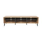 71" Modern TV Bench with 6 Open Adjustable Shelves - Fits TVs up to 85"