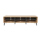 71" Modern TV Bench with 6 Open Adjustable Shelves - Fits TVs up to 85"