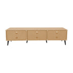 71" Modern TV Bench with 6 Open Adjustable Shelves - Fits TVs up to 85"
