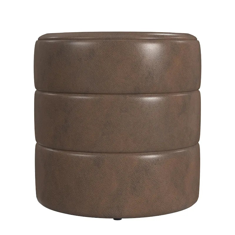 HomePop Upholstered Round Ottoman