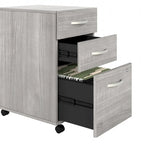 60W Office Desk Bundle with Storage Return, Mobile File Cabinet & Credenza