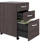 60W Office Desk Bundle with Storage Return, Mobile File Cabinet & Credenza