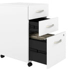 60W Office Desk Bundle with Storage Return, Mobile File Cabinet & Credenza