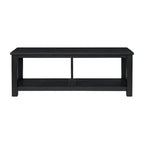 Solid Acacia Wood TV Bench - Contemporary Media Console with Storage
