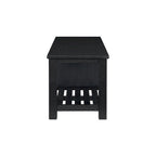 Solid Acacia Wood TV Bench - Contemporary Media Console with Storage