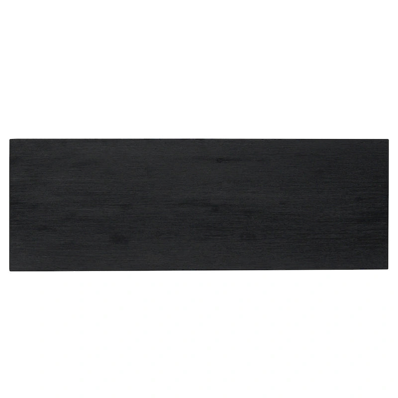 Solid Acacia Wood TV Bench - Contemporary Media Console with Storage