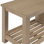 Solid Acacia Wood TV Bench - Contemporary Media Console with Storage