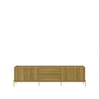 86.69" Glam Media Cabinet Console with Gold Accents - Living Room & Bedroom