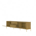86.69" Glam Media Cabinet Console with Gold Accents - Living Room & Bedroom