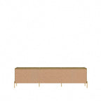 86.69" Glam Media Cabinet Console with Gold Accents - Living Room & Bedroom