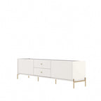 86.69" Glam Media Cabinet Console with Gold Accents - Living Room & Bedroom