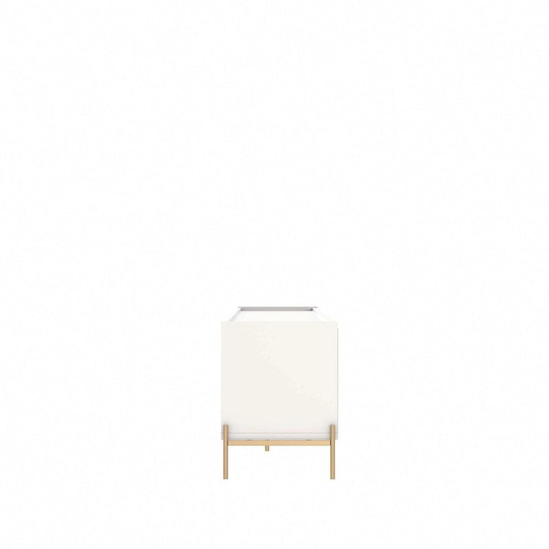 86.69" Glam Media Cabinet Console with Gold Accents - Living Room & Bedroom