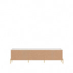 86.69" Glam Media Cabinet Console with Gold Accents - Living Room & Bedroom