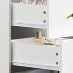 Vanity Desk with Lights, Makeup Vanity with Lights 3 Colors,9 Drawers - 53.9H