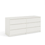 6 Drawer Double Dresser for Bedroom Living Room Hallway
