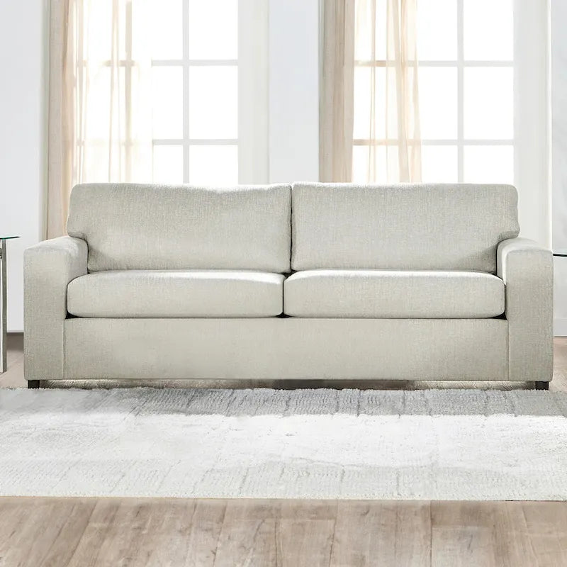 Transitional Cushion Back Sofa - Made in USA, 100% Polyester, 85W