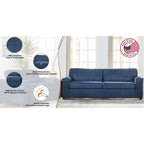 Transitional Cushion Back Sofa - Made in USA, 100% Polyester, 85W