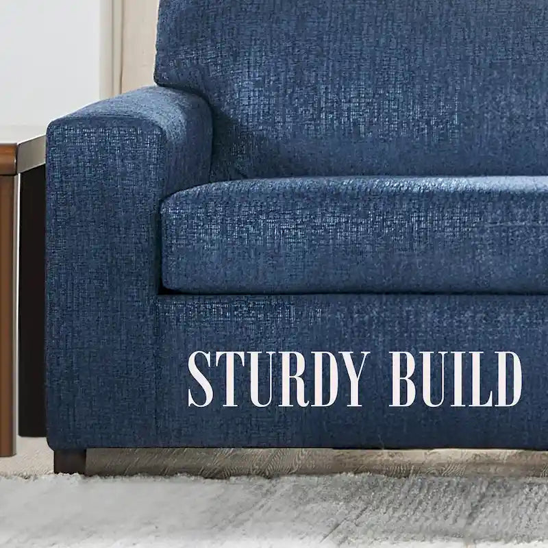 Transitional Cushion Back Sofa - Made in USA, 100% Polyester, 85W