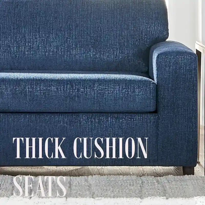 Transitional Cushion Back Sofa - Made in USA, 100% Polyester, 85W