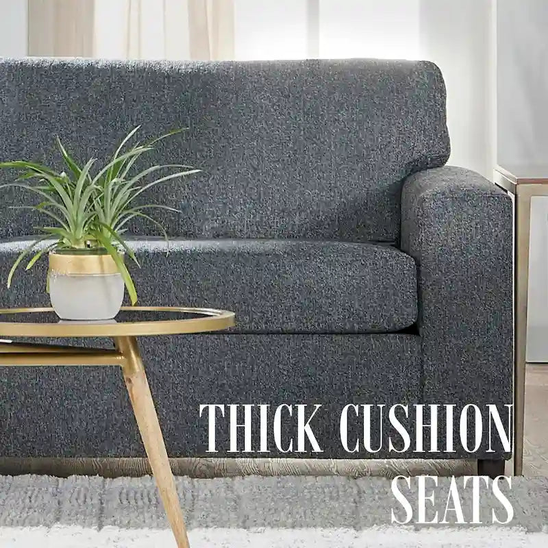 Transitional Cushion Back Sofa - Made in USA, 100% Polyester, 85W