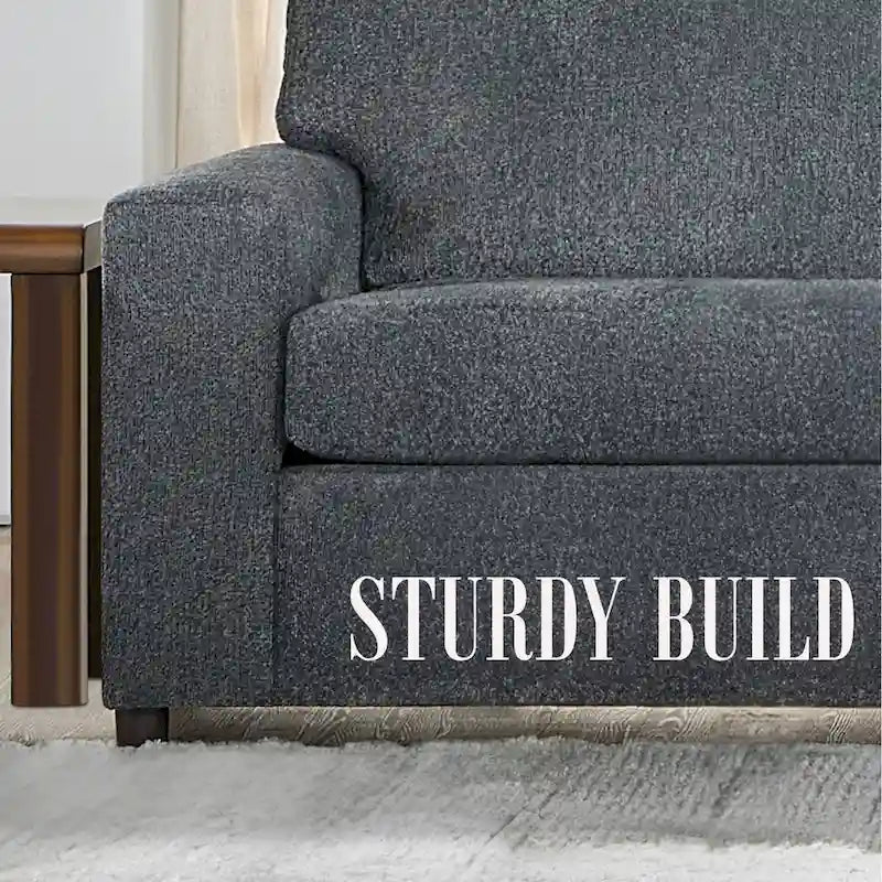 Transitional Cushion Back Sofa - Made in USA, 100% Polyester, 85W