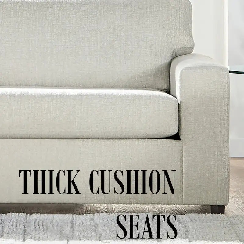 Transitional Cushion Back Sofa - Made in USA, 100% Polyester, 85W