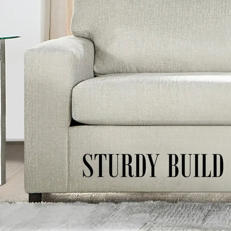 Transitional Cushion Back Sofa - Made in USA, 100% Polyester, 85W