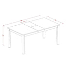 Rectangle Dining Table with Butterfly Leaf Extension - Multiple Finish Options