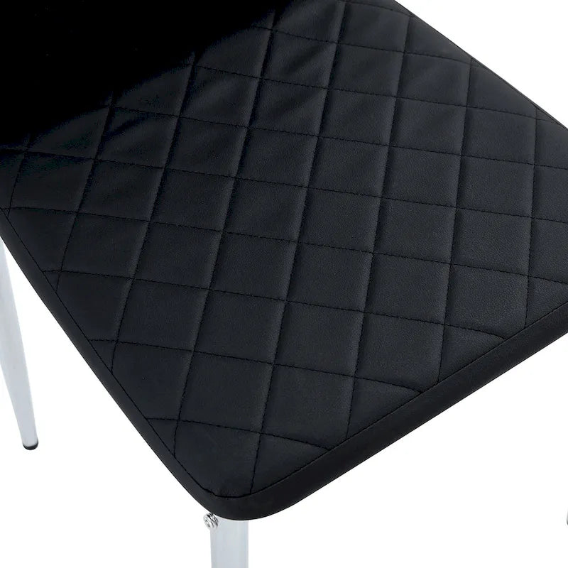 Dining chair, black chair and 6-piece set of
